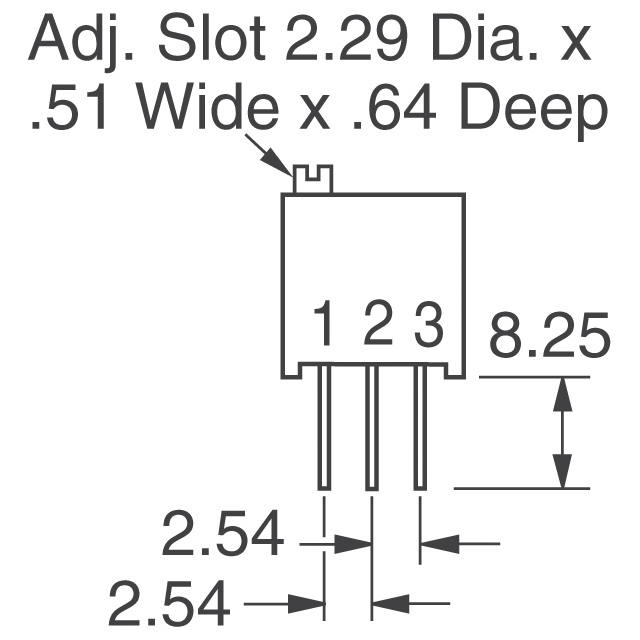 3292W-1-504MLF Bourns Inc.  Trimmer Potentiometers